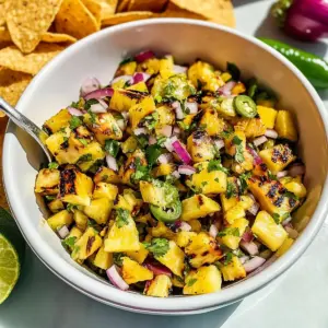 Räucher-süße gegrillte Ananas-Salsa