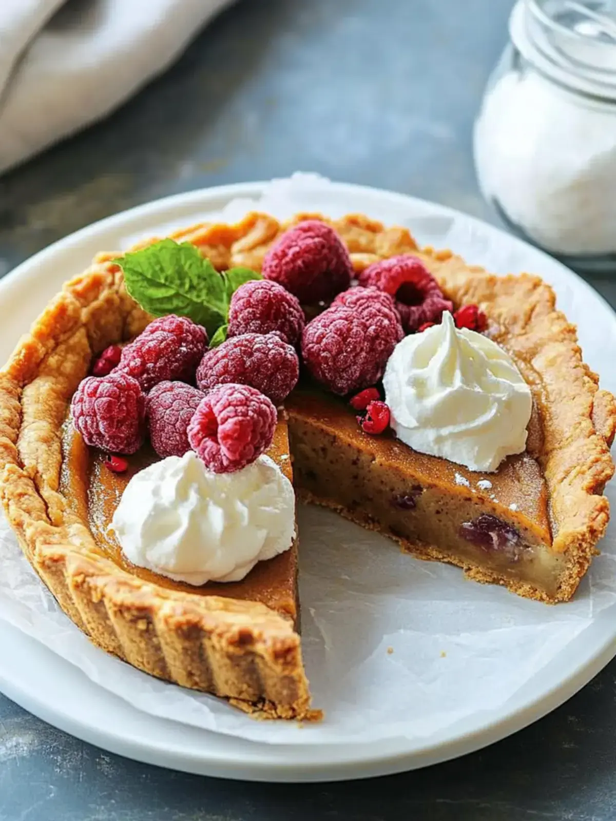 krustenloser Kürbiskuchen