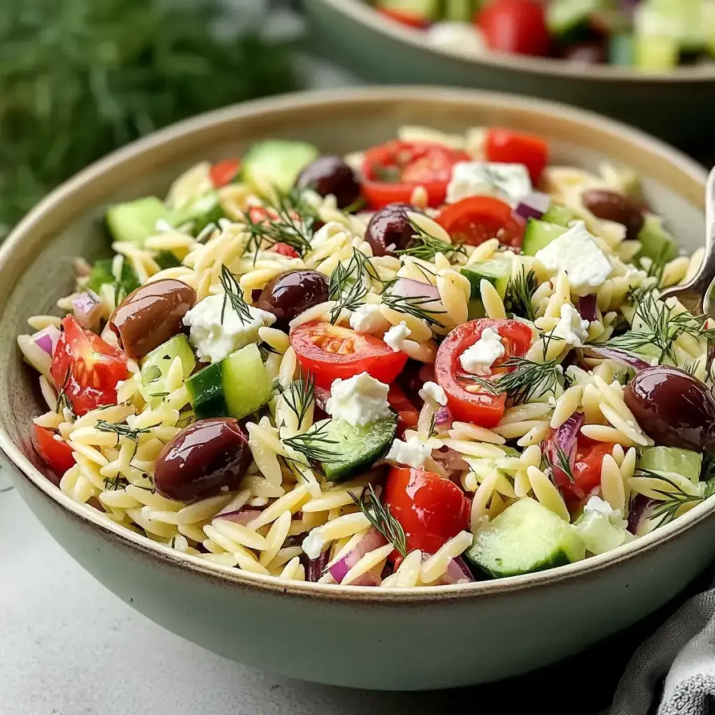 mediterraner Orzo Pastasalat