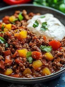 Hausgemachtes mexikanisches Picadillo