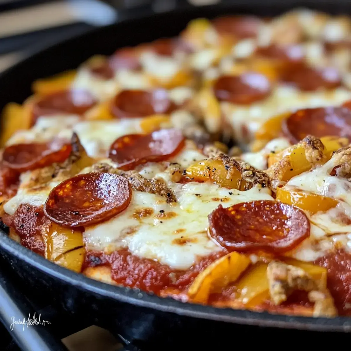 perfekte gegrillte Pizza