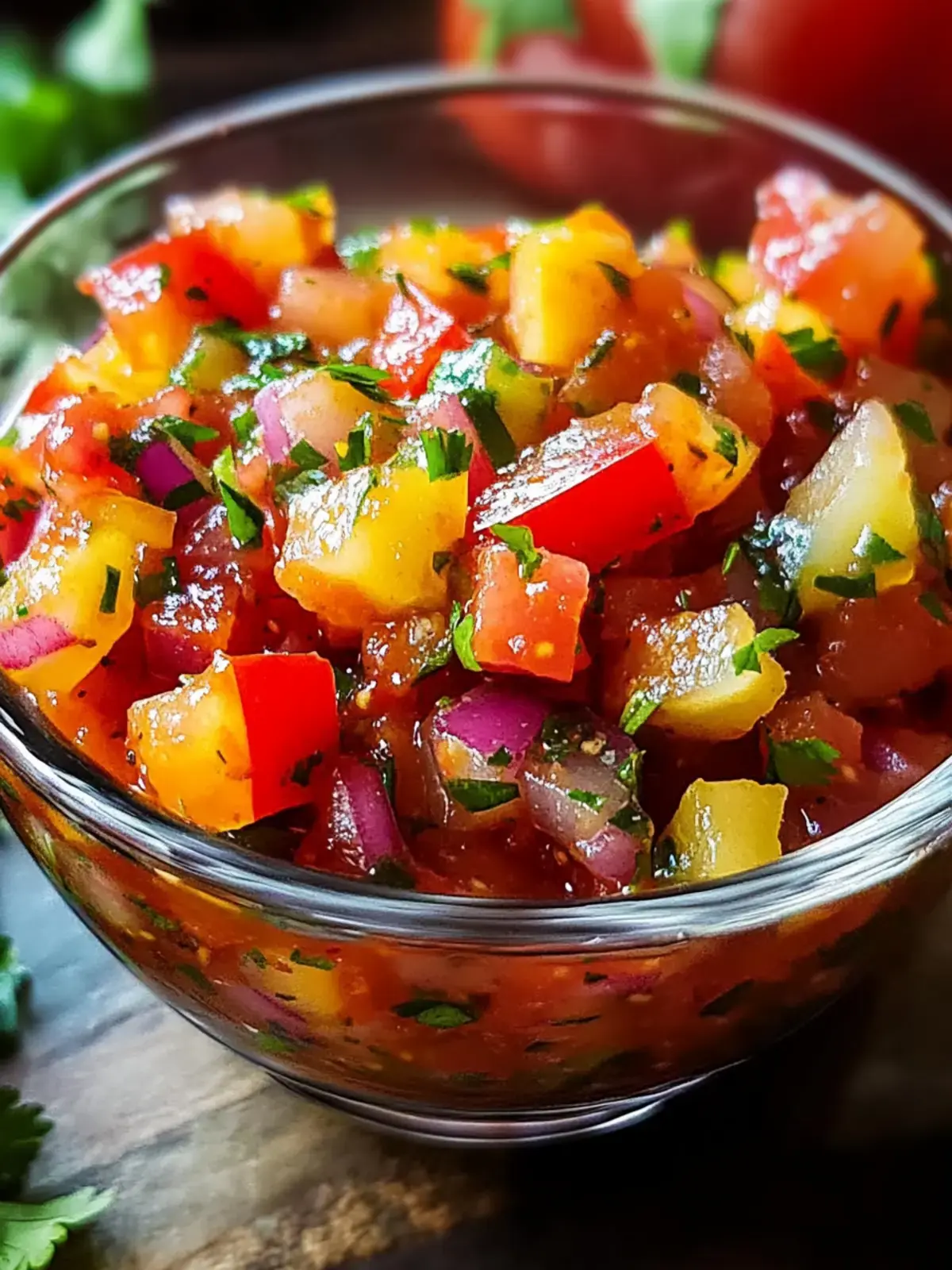 süße scharfe Pfirsichsalsa