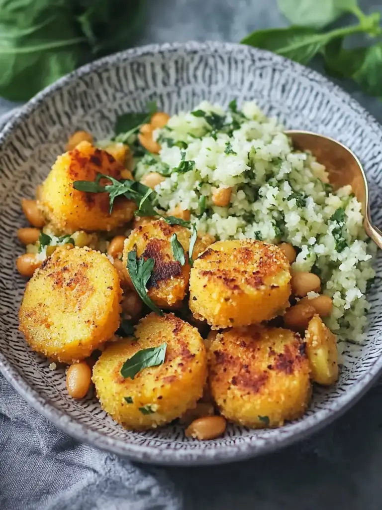 vegane Kartoffel-Couscous-Taler