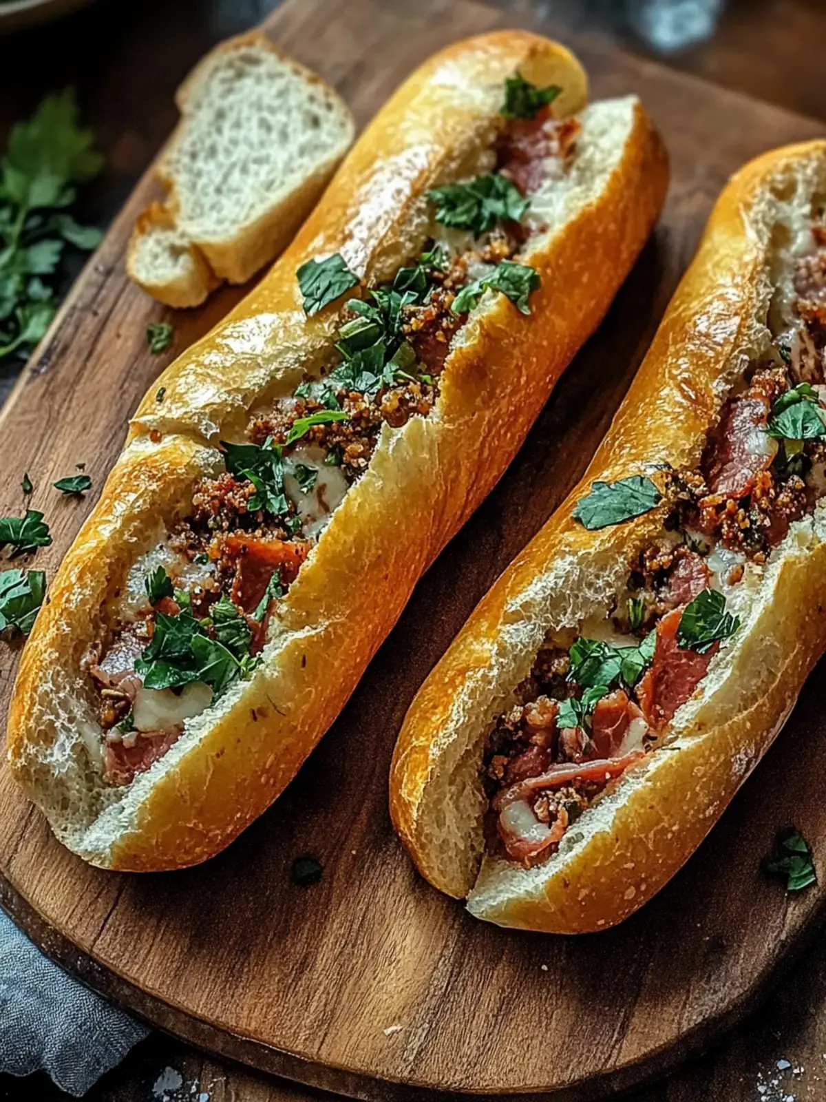 Überbackene Hackfleisch-Baguettes: Herzhaft und einfach lecker 2 Überbackene Hackfleisch-Baguettes